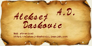Aleksej Dašković vizit kartica